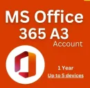 Cuenta Microsoft Office 365 A3 válida para 5 dispositivos durante 1 año. — licencia original Chile